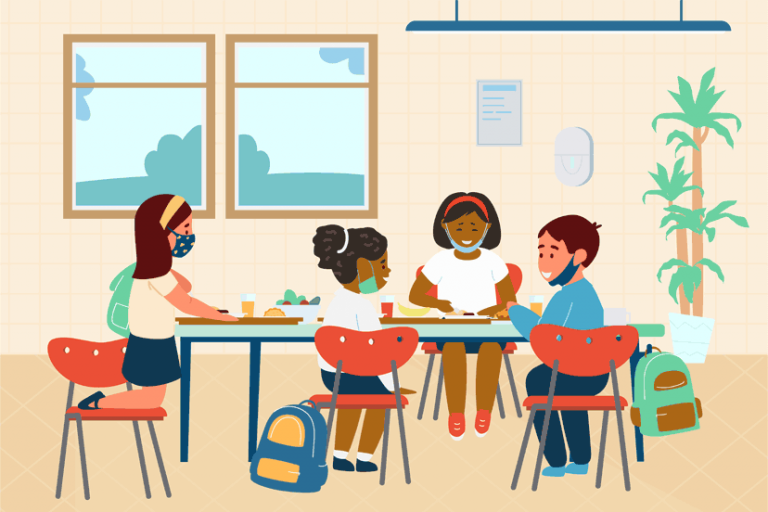 kids at lunch