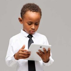 boy with tablet