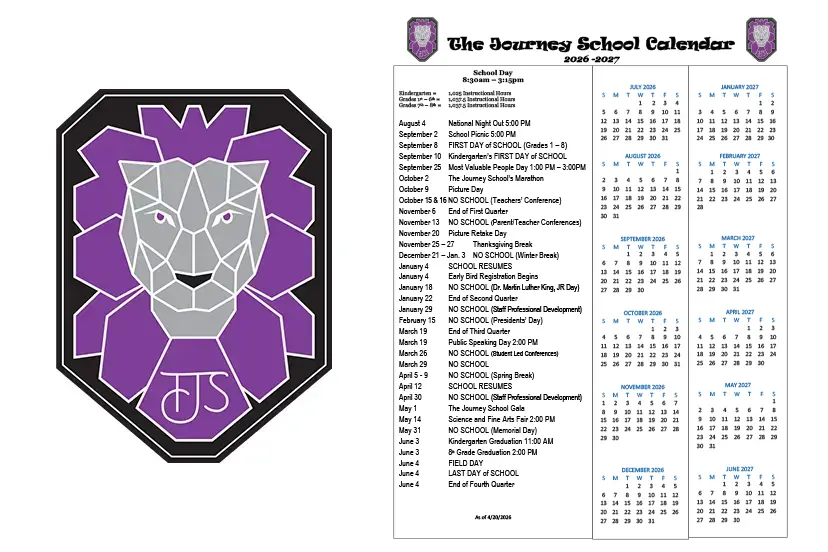 TJS school calendar 26-27